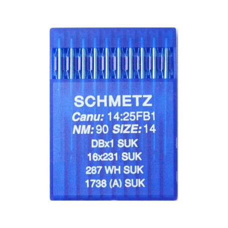 Aguja Schmetz 287 WH 1738 SUK 10 uds