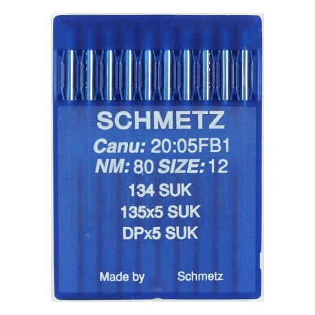 Aguja Schmetz 134 (R) SUK 10 uds