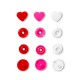 Snaps Corazón Rojo-Blanco-Fusia 12,4 mm 393031 Prym