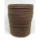 Cordón Acrílico Trenzado 6mm Marrón (50 metros)