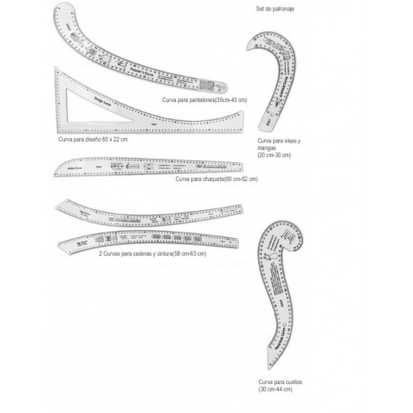 Set Reglas de Patronaje