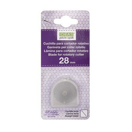 Recambio cuchillas rectas cúter rotatorio 28 mm (2 uds)