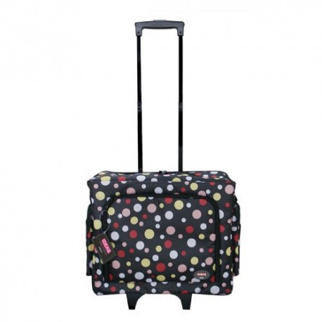 Maleta Trolley Grande con Topos