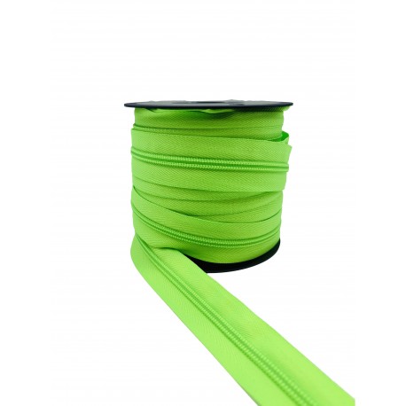 Cremallera continúa malla 3 Verde Flúor 733 (25 mts)