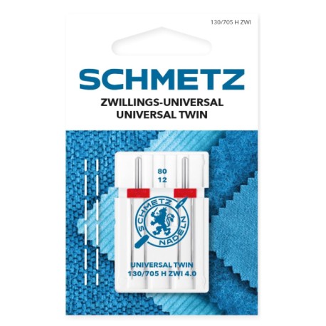 Aguja doble Schmetz 130/705 H ZWI 4.0 80/12